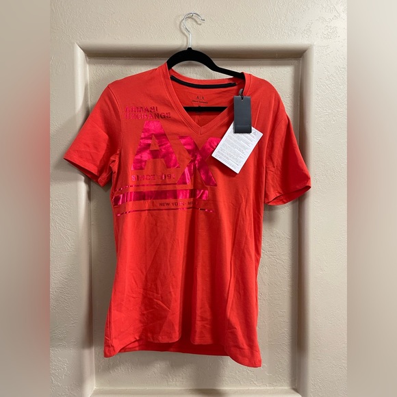 NWT Armani Exchange Logo All Cotton Tee Size M - Picture 2 of 7